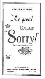 Sorry 1939 Instructions - Hasbro