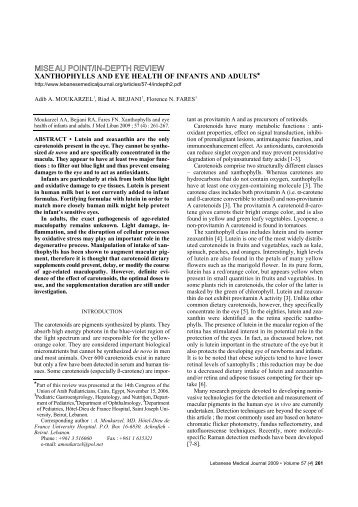 MISE AU POINT/IN-DEPTH REVIEW - Lebanese Medical Journal