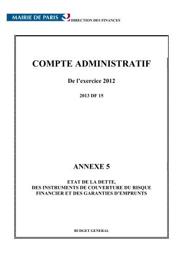 COMPTE ADMINISTRATIF - Ville de Paris