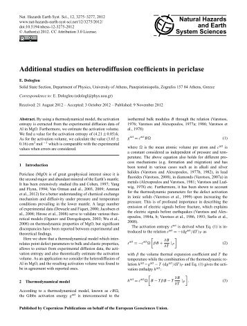 Full Article - Natural Hazards and Earth System Sciences