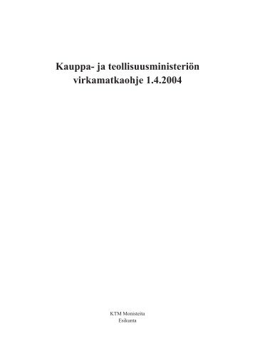 Kauppa - KTM -Julkaisurekisteri