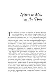 Letters to Men at the Posts - UBC Press