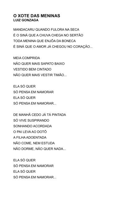 O XOTE DAS MENINAS