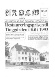 arven - Sannidal Historielag