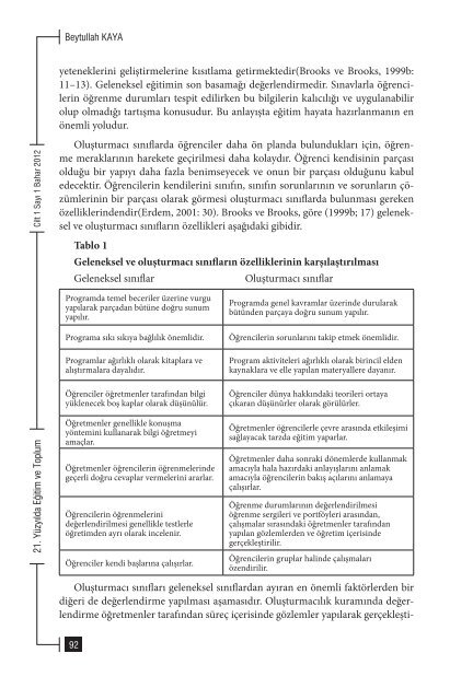 Sayı 1 - Eğitim ve Toplum Dergisi