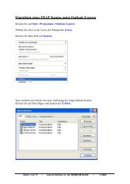 Einrichten des IMAP Kontos unter Outlook Express - WOBCOM GmbH