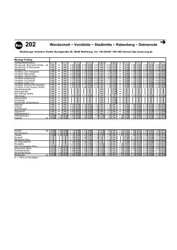 Vorsfelde − Stadtmitte − Rabenberg − Detmerode - WOBCOM GmbH