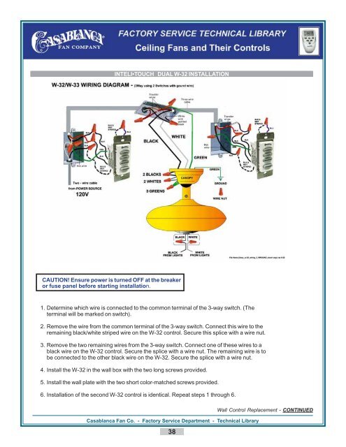 Inteli Touch Dual W 32 Installation Casablanca Fan Repair