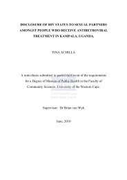 Disclosure of Hiv status to sexual partners among people who ...