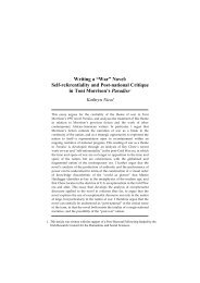 Writing a “War” Novel: Self-referentiality and Post-national Critique ...