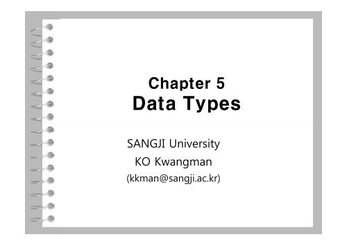 Data Types - Programming Languages & Compiler Research Group