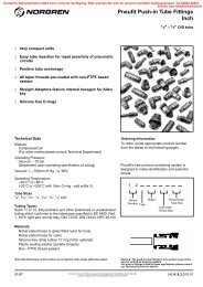 Pneufit Push-in Tube Fittings Inch - Norgren