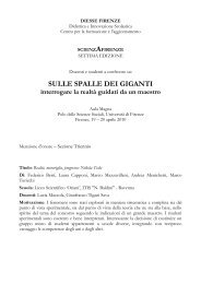 SULLE SPALLE DEI GIGANTI - interrogare la realtà ... - Diesse Firenze