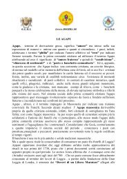 LE AGAPI. A cura del Fr. A.B., M.V. Loggia Hochma