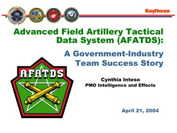 Advanced Field Artillery Tactical Data System (AFATDS): - SSTC