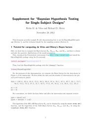 Bayesian Hypothesis Testing for Single-Subject Designs - American ...