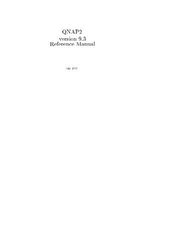 QNAP2 version 9.3 Reference Manual
