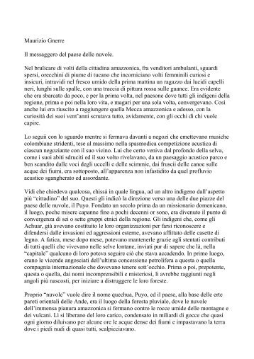 Maurizio Gnerre Il messaggero del paese delle nuvole. Nel brulicare ...