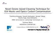 Novel Ozone-based Cleaning Technique for EUV Optics ... - Sematech