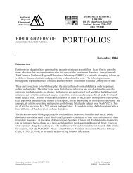 Bibliography of Assessment Alternatives: Portfolios