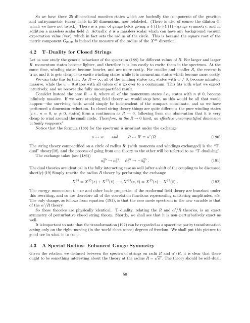 Introduction to String Theory and D–Branes - School of Natural ...