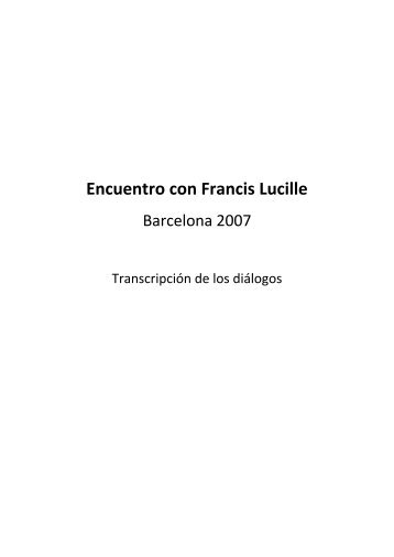 Encuentro con Francis Lucille. Barcelona 2007 - yogaenzaragoza.com