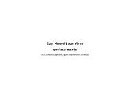 Szakosztályok - Eger