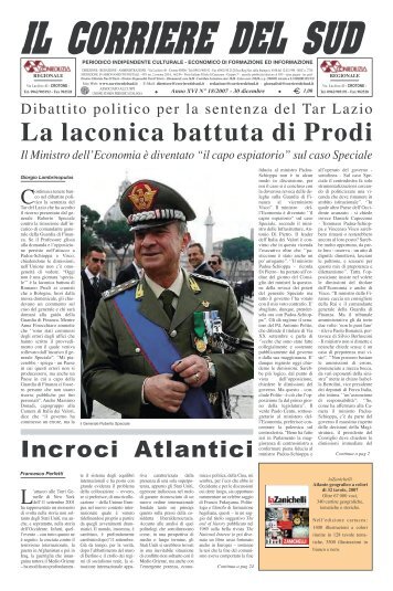 La laconica battuta di Prodi - Corriere Del Sud
