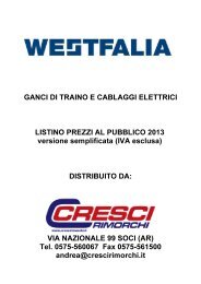 カロッツェリア　TS -V017A LISTINO AL PUBBLICO gANCI TrAINO ed ACCeSSOrI