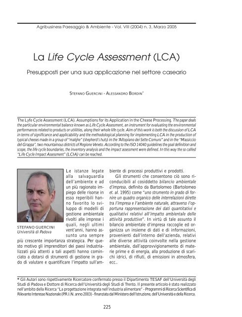 Life Cycle Assessment - Ipsapa.it