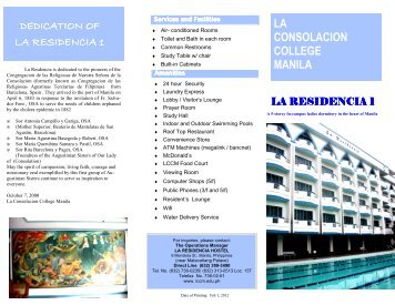 La Residencia I - La Consolacion College Manila