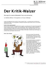 Der Kritik-Walzer - Matthias Wölkner: Consulting