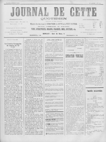 mardi 29-07-1902 - Médiathèques de Thau agglo - accès en ligne ...