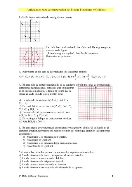 Funciones y Gráficas - Matemáticas