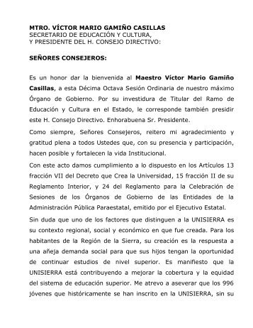 mtro. víctor mario gamiño casillas secretario de educación