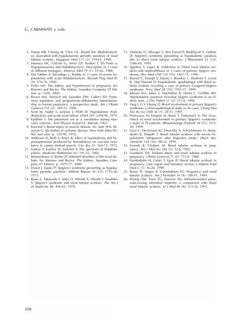 Acidosis tubular renal distal con rabdomiolisis como forma - Nefrología