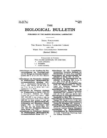 The Biological Bulletin