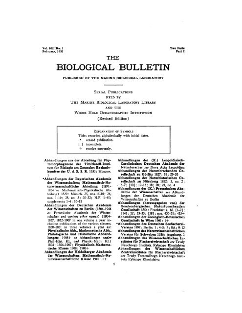 The Biological Bulletin