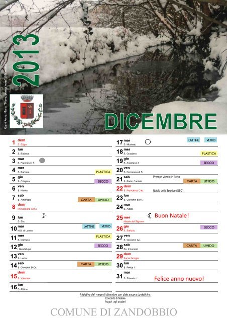 calendario 2013 - Comune di Zandobbio