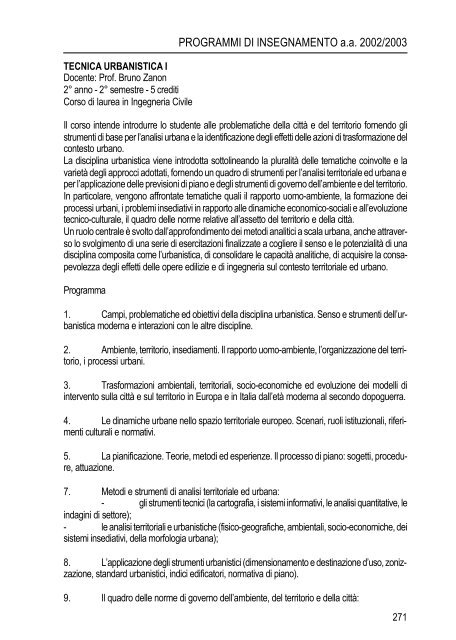 Nuovo Ordinamento - Ingegneria - Università degli Studi di Trento