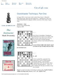 Grandmaster Technique I - Chess Cafe