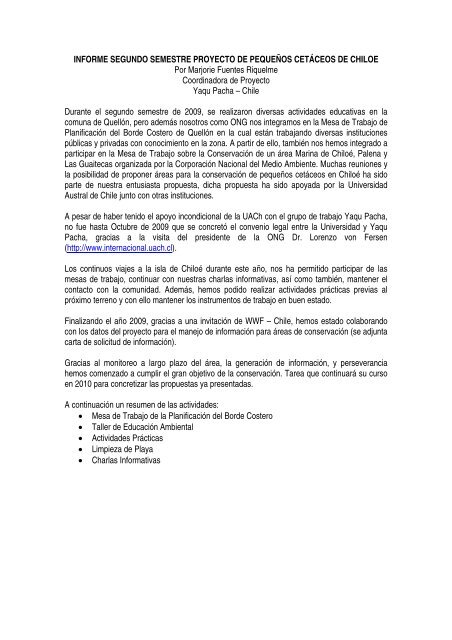 Mesa de Trabajo sobre la Planificacin del Borde ... - Yaqu Pacha