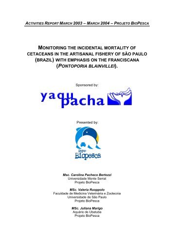 monitoring the incidental mortality of cetaceans - Yaqu Pacha