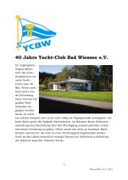 40 Jahre Yacht-Club Bad Wiessee - Yacht-Club Bad Wiessee eV