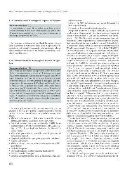 Linee Guida per il trattamento dell'anemia nell'insufficienza renale ...