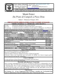 Monti Ernici Da Prato di Campoli a Pizzo Deta - Club Alpino Italiano ...
