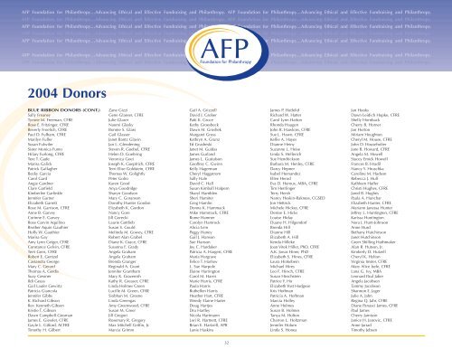 2004 Annual Report - Association of Fundraising Professionals