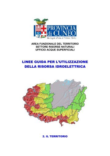 2. Il territorio Aggiornato09 - Provincia di Cuneo