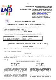 Comunicazioni della F.I.G.C. - Informacalcio.it