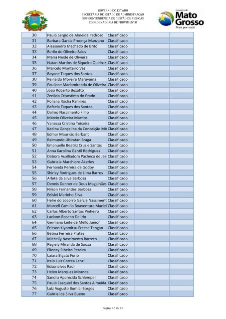 ACOMPANHAMENTO DE NOMEAÇÕES DE CARGOS EFETIVOS